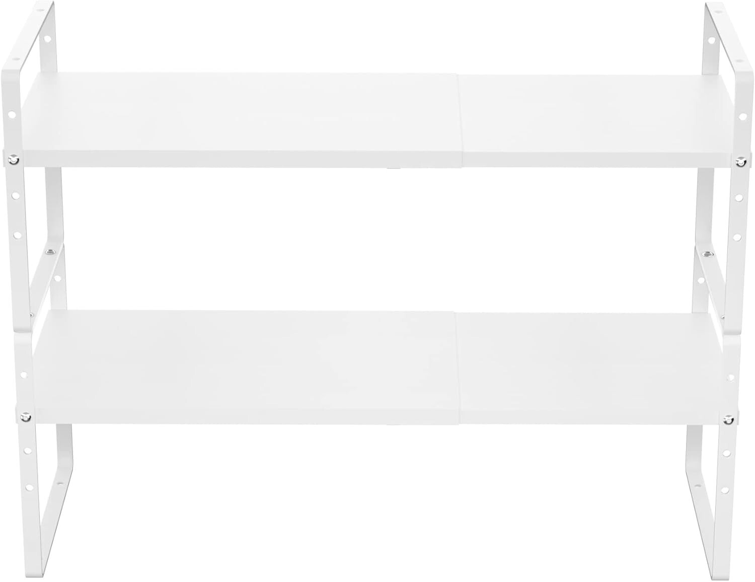 Expandable 2-Pack Heavy-Duty Steel Kitchen Organizer Rack - Adjustable Design