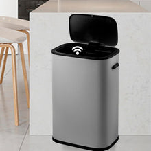 Load image into Gallery viewer, Stylish 14.5 Gallon Touchless Trash Can - Durable Stainless Steel with Sensor