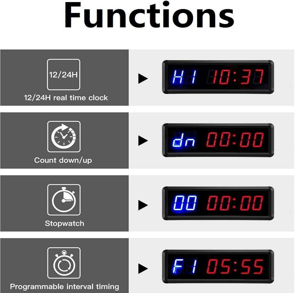 Durable LED Interval Stopwatch with Wireless Control for Effective Workouts