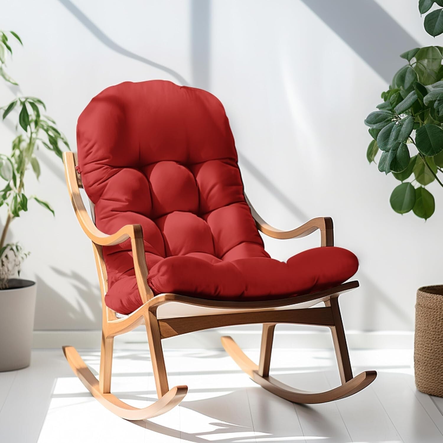 Elegant Red Adirondack Chair Cushion 44x19.4-Inch, Fade-Resistant & Comfortable