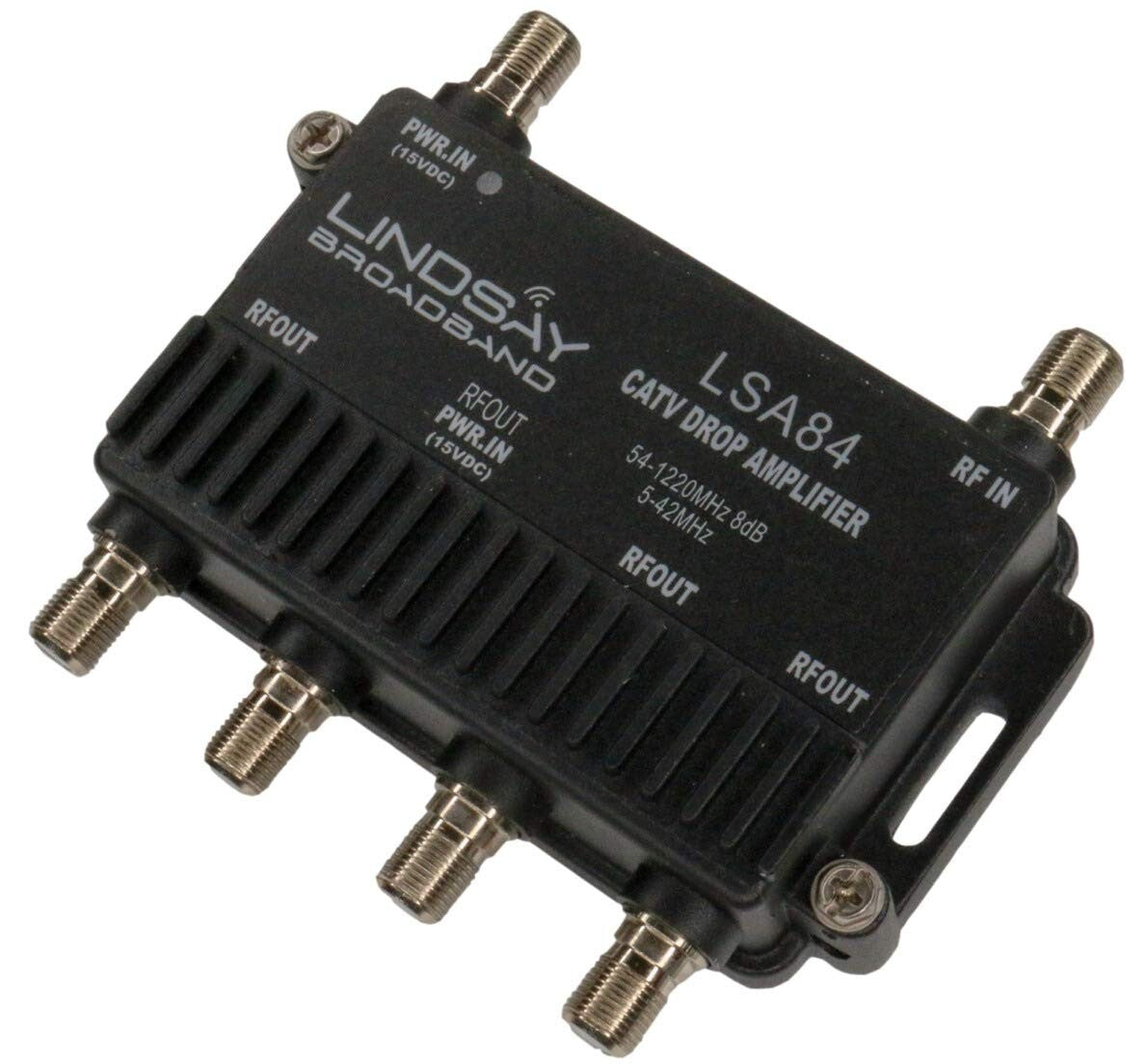 Digital Signal Booster with 4 Outputs - Perfect for Cable TV, Antenna & Internet