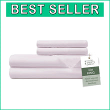 Load image into Gallery viewer, Cooling &amp; Breathable King Size Bamboo Sheet Set - 4 Piece Light Pink Luxury