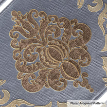 Load image into Gallery viewer, Opulent Grey Blue Jacquard Placemats Set - Traditional Dining Table Decor