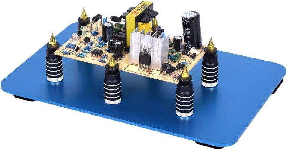 Durable ESD Safe Circuit Board Holder with 6 Metal Pillars for Exact Positioning