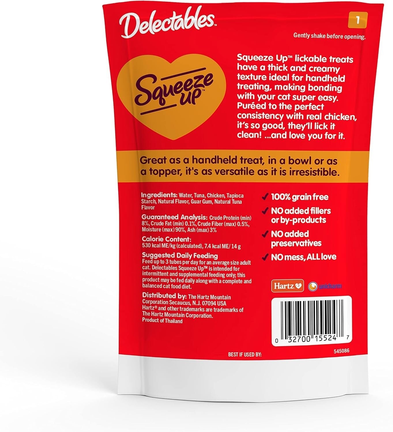 Handheld Lickable Cat Treats for Adult & Senior Cats - Chicken Flavor (16 Count)