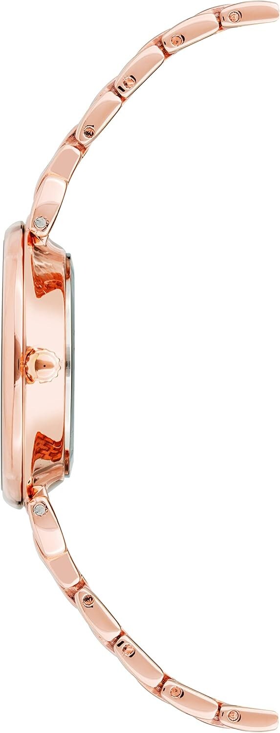 Luxury Rose Gold Women’s Watch with Adjustable Bracelet & Green Dial, Waterproof