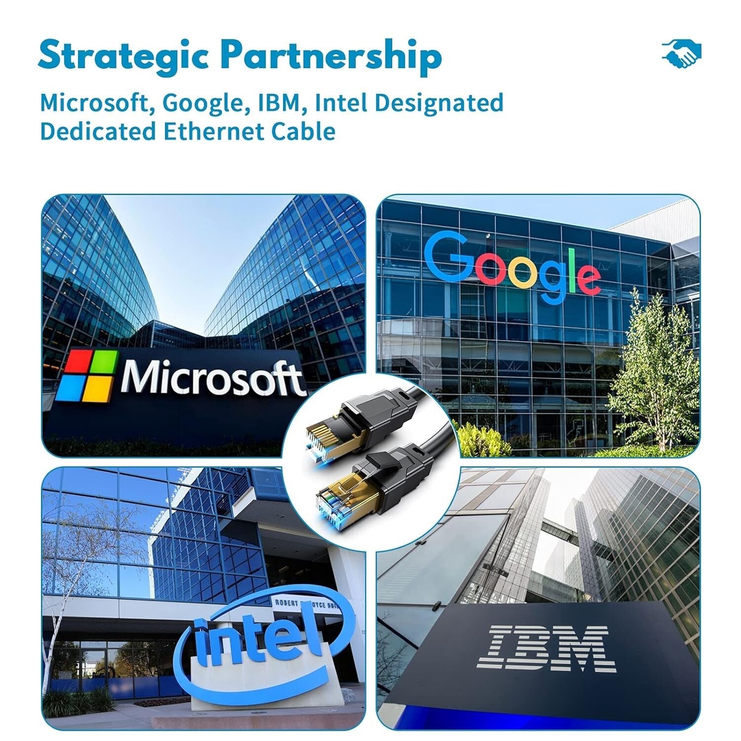 Cat 8 100ft Ethernet Cable - Shielded 40Gbps Connection for Indoor & Outdoor Use