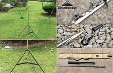 Load image into Gallery viewer, Camp-Ready Durable Lantern Stand with Dual Hooks &amp; Tripod Design - D-240, D-243