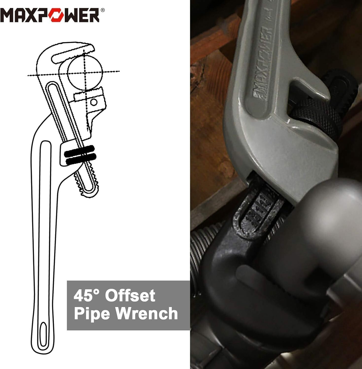 Premium 24'' Powder Coated Aluminum Offset Wrench - Built for Professional Use