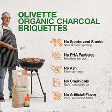 Load image into Gallery viewer, Organic Smoke-Free Charcoal Briquettes from Recycled Olive byproducts - 26.4 lbs