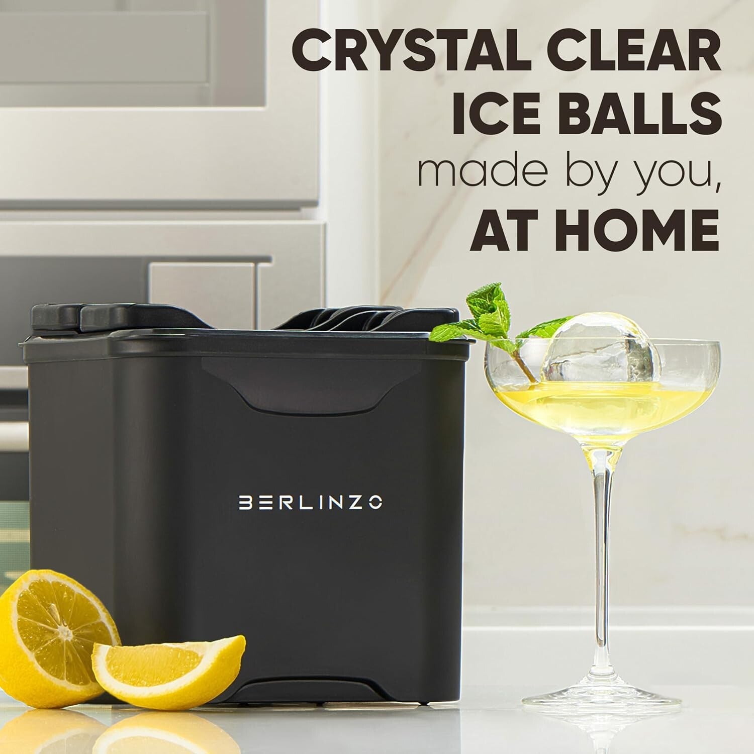 Deluxe Ice Ball Maker - 2.4-Inch Clear Ice Spheres for Perfect Whiskey Cocktails