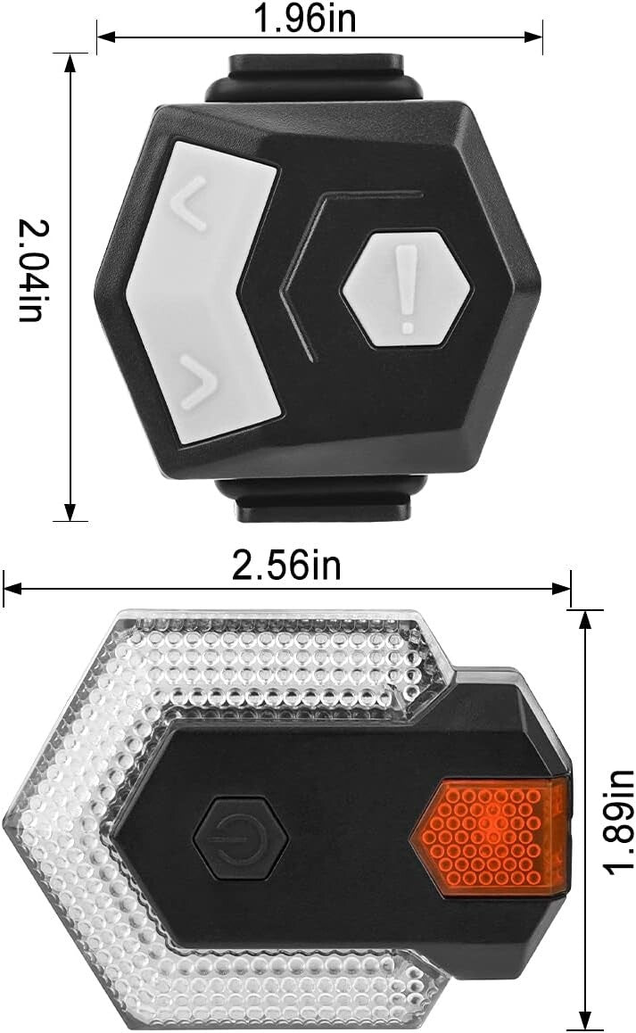USB Rechargeable Bike Tail Light with Turn Signals - Waterproof & Bright LED