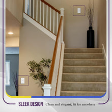 Load image into Gallery viewer, High-Quality Illuminated 3-Way Decorator Switch - 10 Pack with Grounding Screw