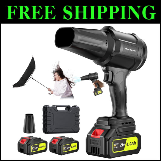 Effortless Patio Cleaning: Lightweight Cordless Leaf Blower with Safety Features