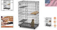 Load image into Gallery viewer, Durable Cat Playpen with Folding Design &amp; Removable Tray - Ideal for All Sizes
