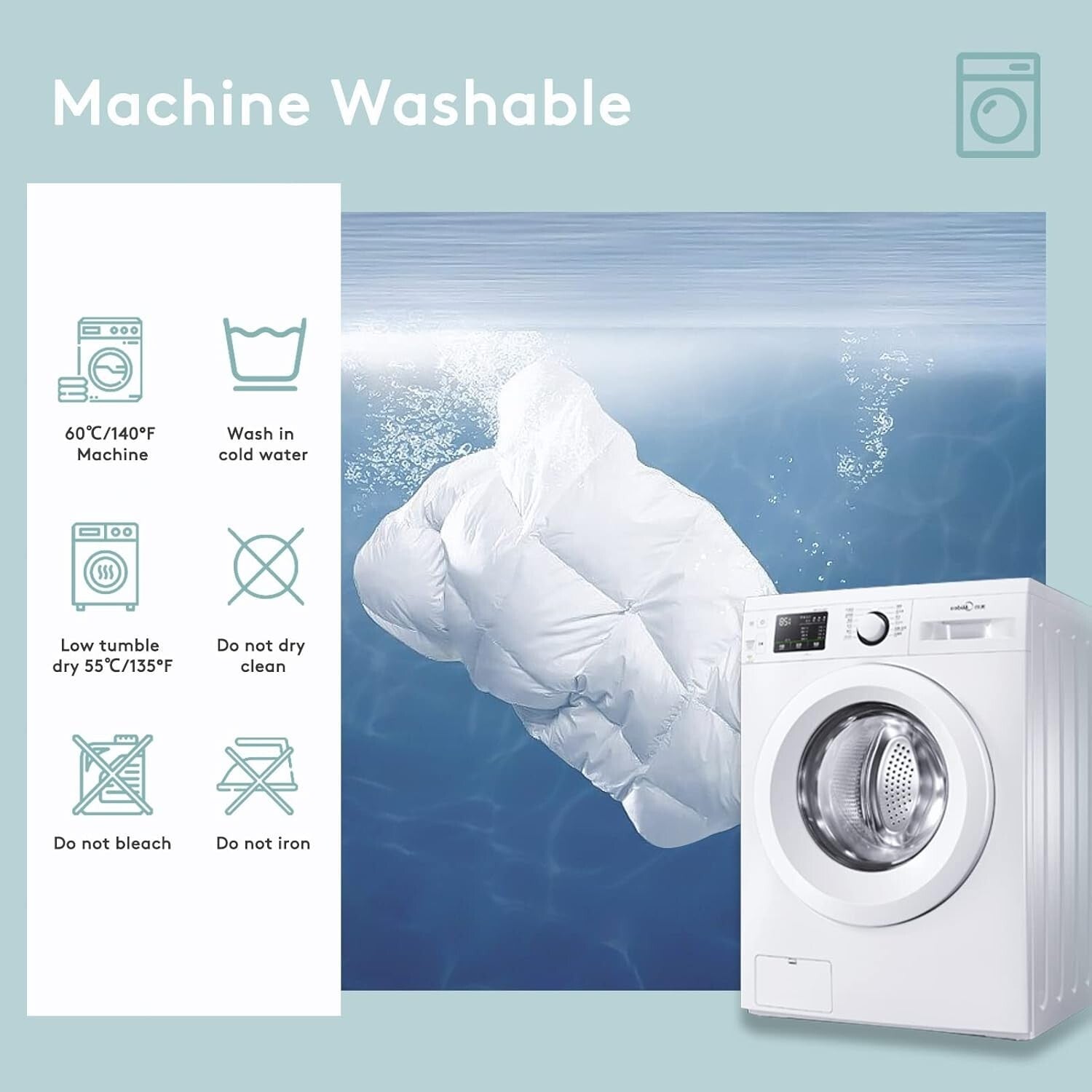 Machine Washable Extra Thick Twin Mattress Pad - Ideal for Pain Relief & Comfort