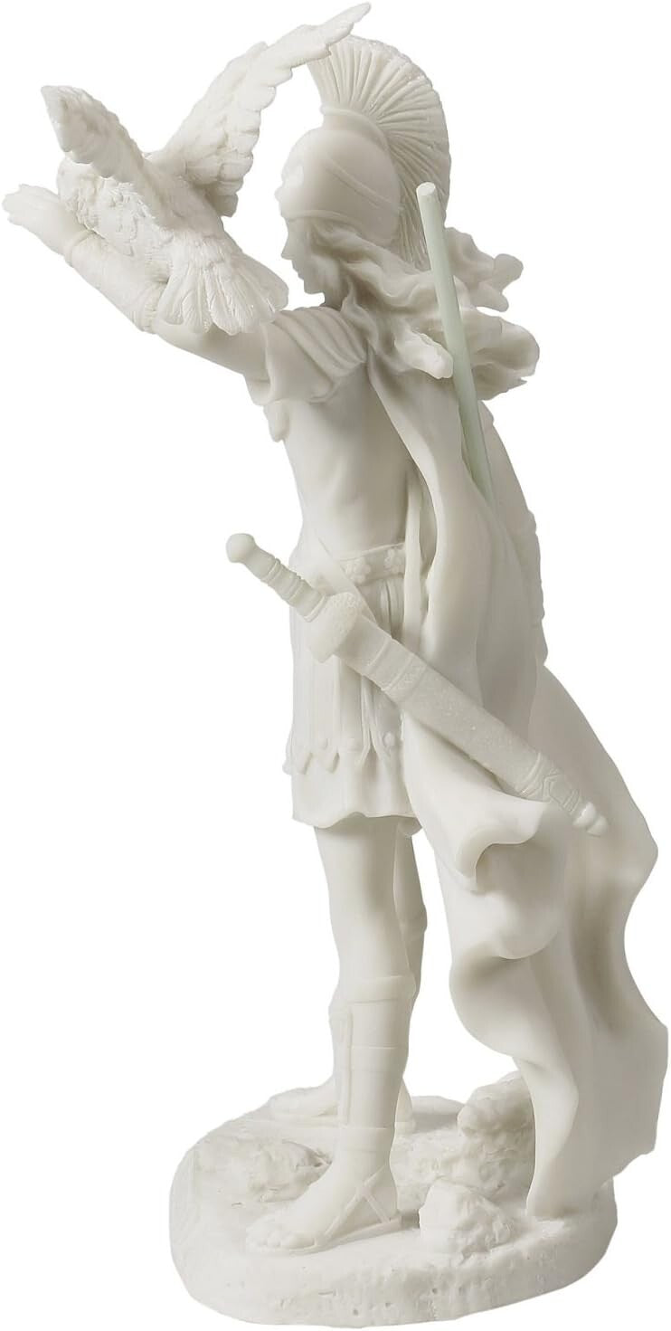Matte Finish Athena Goddess Sculpture – Collector's Edition with Owl Companion