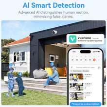 Load image into Gallery viewer, 2-Pack 2K Wireless Security Cameras with AI Motion Detection &amp; Night Vision