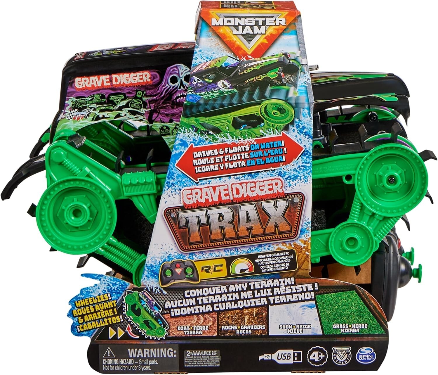 All-Terrain Grave Digger Trax RC Monster Truck - Fastest Outdoor Fun for Kids