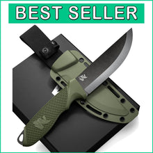 Load image into Gallery viewer, W-SCANDI Full Tang Survival Knife with Tactical Sheath - 4.6'' Razor-Sharp Blade