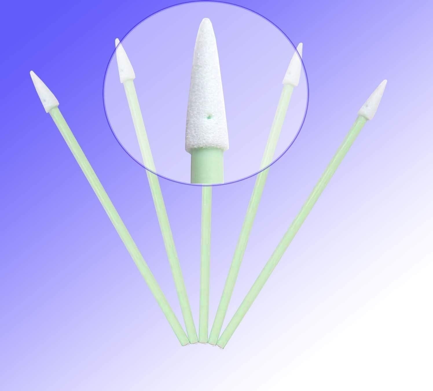 500-Pack Pointed Foam Tip Swabs - Lint-Free for Electronics & Optical Lens Care