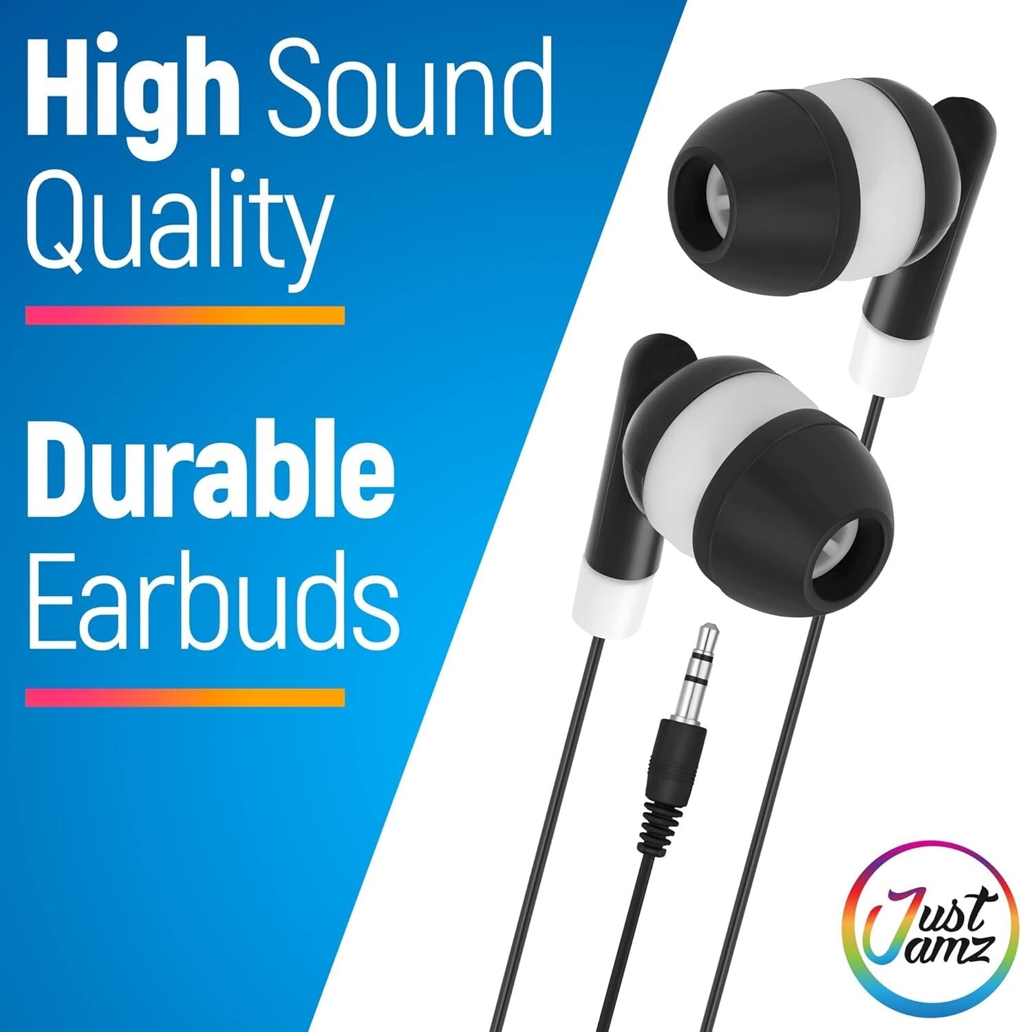 Bulk Earbuds 100 Pack | Disposable In-Ear Headphones for Classrooms & Students