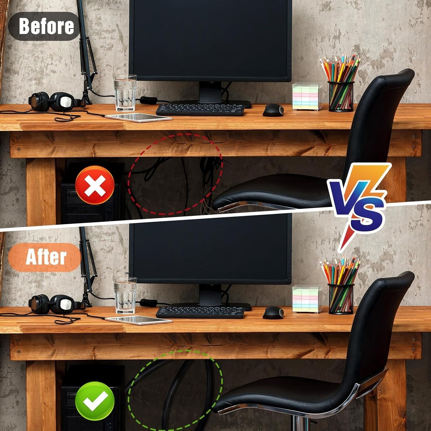 Flexible Electrical Conduit Assortment: 1/4, 1/2, 3/8 x 50 Ft Wire Loom Kit