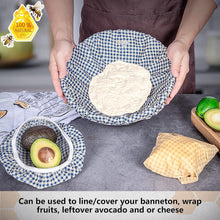 Load image into Gallery viewer, Improved Beeswax Bowl Covers - Eco-Conscious Kitchen Essentials in 5 Sizes