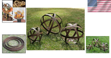 Load image into Gallery viewer, Versatile Collapsible Garden Spheres - Set of 3 Metal Orbs for Outdoor Style