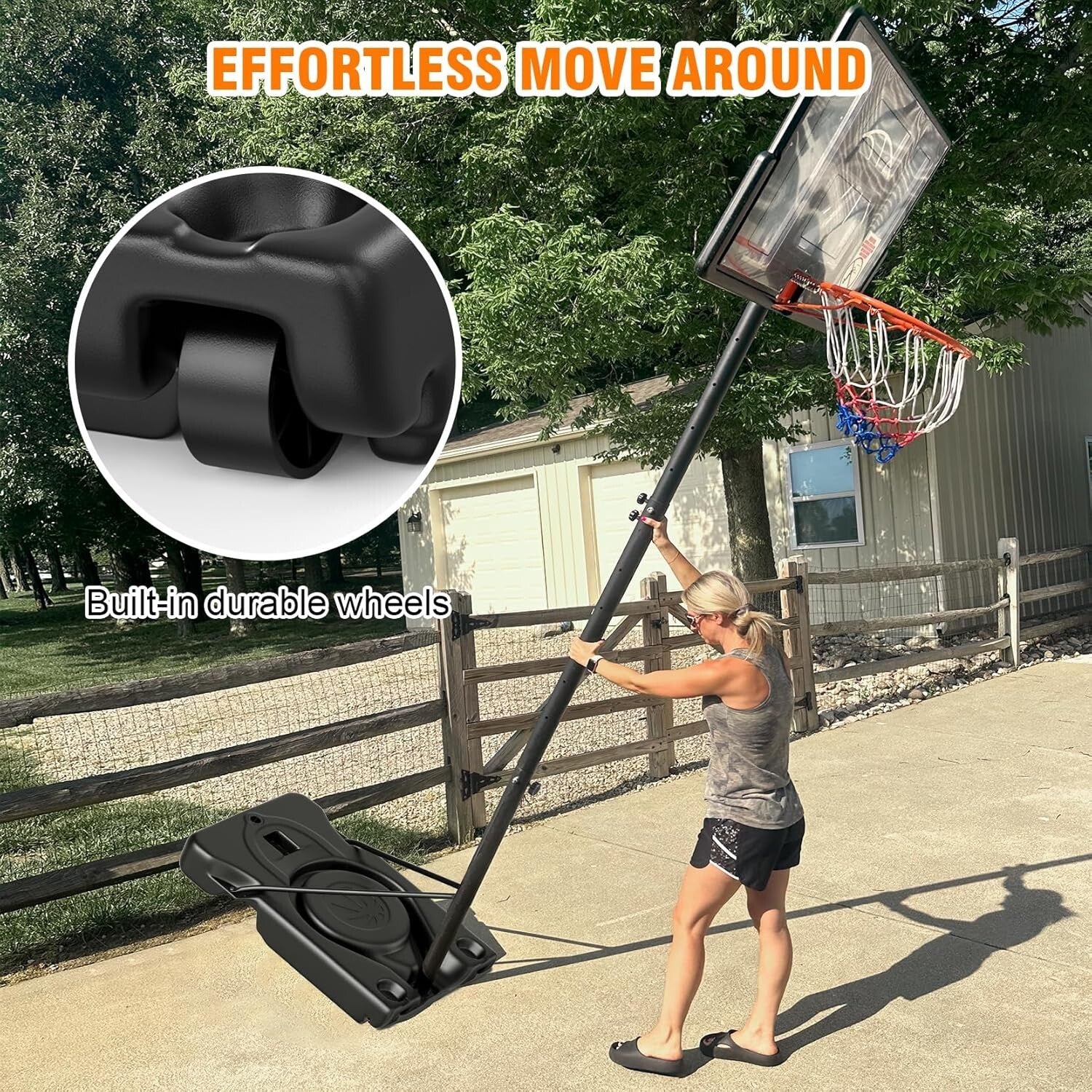 Durable 10ft Adjustable Basketball Goal - Fun for Kids & Adults with Easy Setup