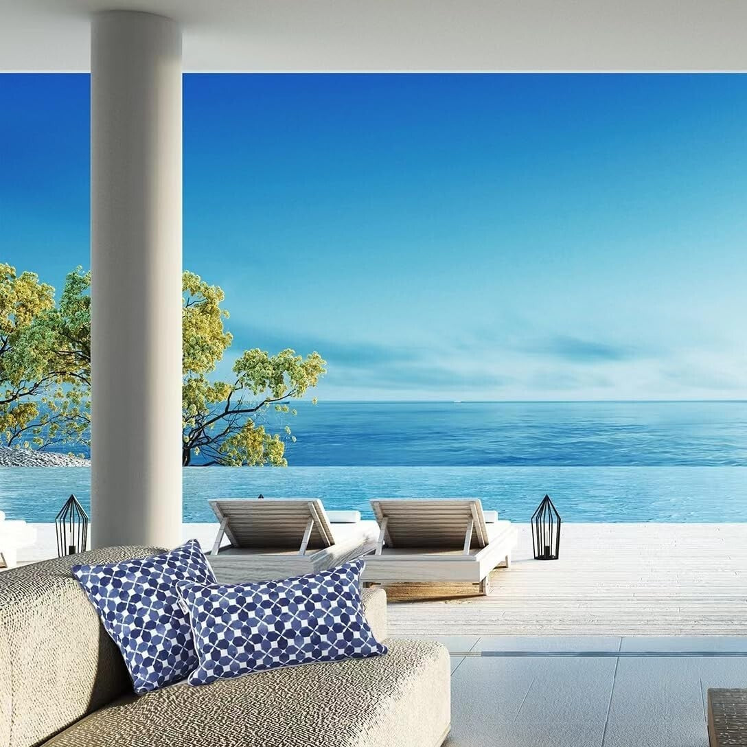 Durable Waterproof Outdoor Pillows 18x18 with Plush Inserts - Year-Round Comfort