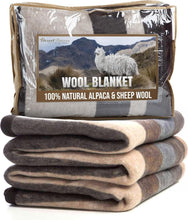 Load image into Gallery viewer, Warm &amp; Breathable Alpaca Wool Blanket - King Size, Durable &amp; Machine Washable