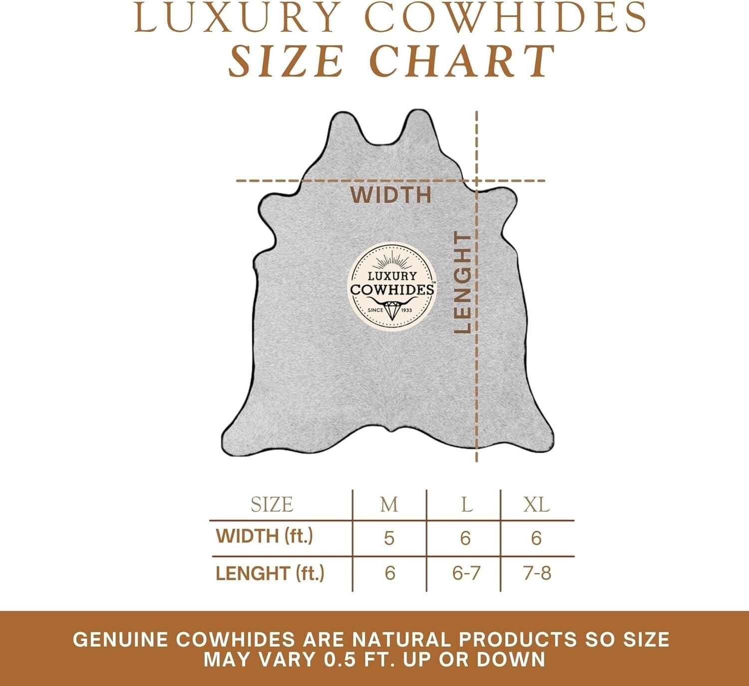 Large Metallic Gold On Off White Cowhide Area Rug - Unique 6x8 Ft. Animal Shape