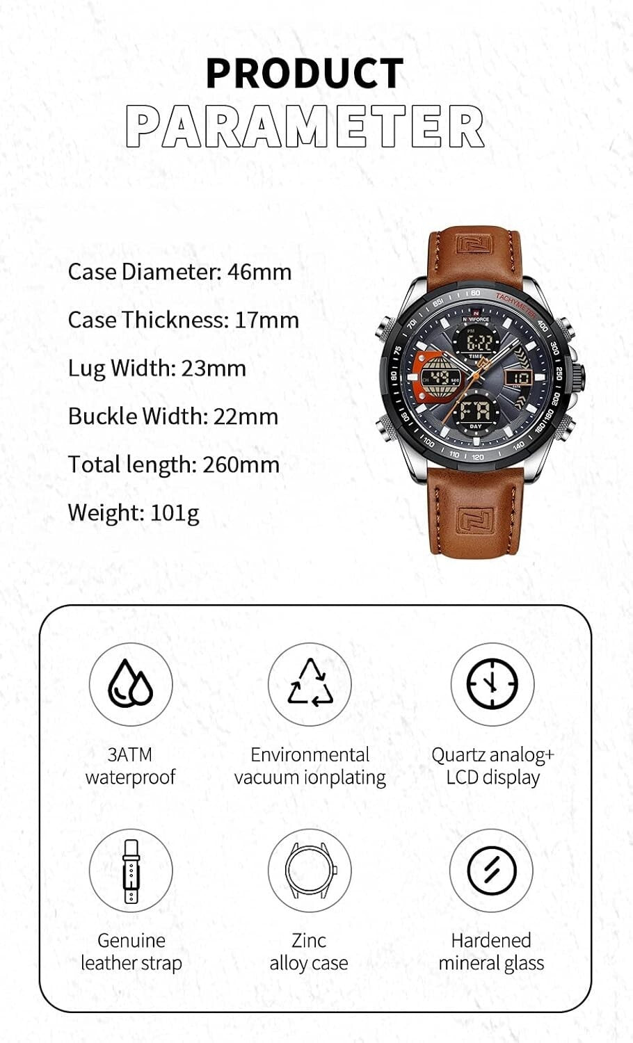 Elegant Men's Military Watch - Stylish Waterproof Fashion for Every Occasion