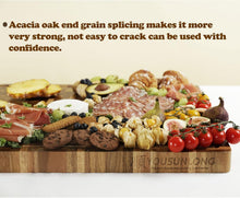 Load image into Gallery viewer, Extra Large Reversible Cutting Board - Acacia &amp; Oak - Perfect for Meat &amp; Cheese