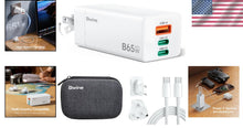 Load image into Gallery viewer, Portable 65W Charger with Short Circuit Protection - 3 Ports for Every Device