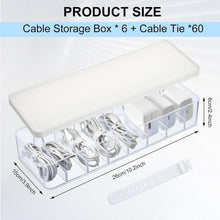 Load image into Gallery viewer, Multi-Functional Clear Cord Storage Box - Ideal for Cables and Office Supplies