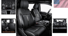 Load image into Gallery viewer, Premium Black Leather Seat Covers for 2021-2025 F150 STX &amp; 2023-2025 F250 Crew