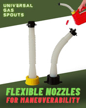 Load image into Gallery viewer, Universal Gas Can Spout Replacement 4 Pack – Leak-Proof &amp; Flexible Nozzles