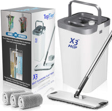 Load image into Gallery viewer, Eco-Friendly Reusable Microfiber Mop Set with 360° Rotation for Deep Cleaning