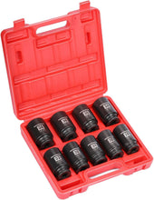 Load image into Gallery viewer, Professional 1/2-Inch Drive Deep Impact Socket Set - 9pcs, 29mm to 38mm Size