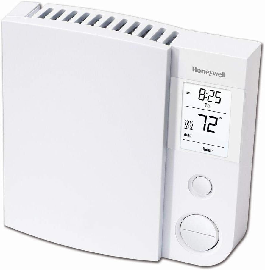 Compact Programmable Thermostat with Backlit Display for Home Electric Heaters