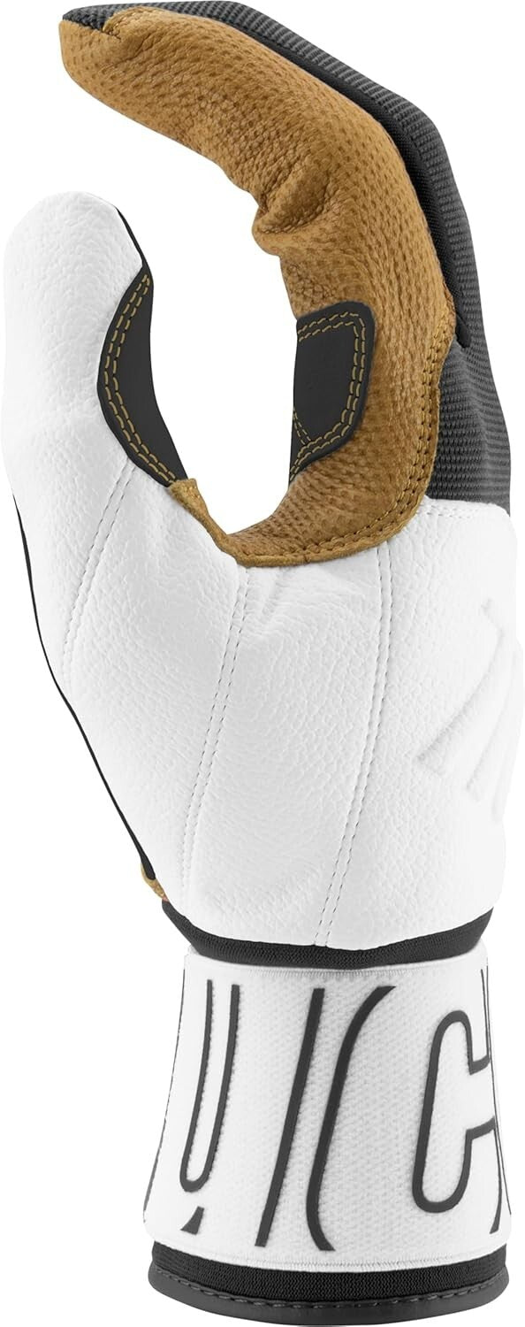 Durable Blacksmith Full Wrap Adult Batting Gloves - Leather, Padded Comfort