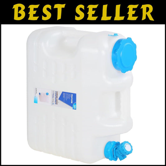 5-Gallon Portable Water Container with Spigot: Perfect for Camping & Emergencies