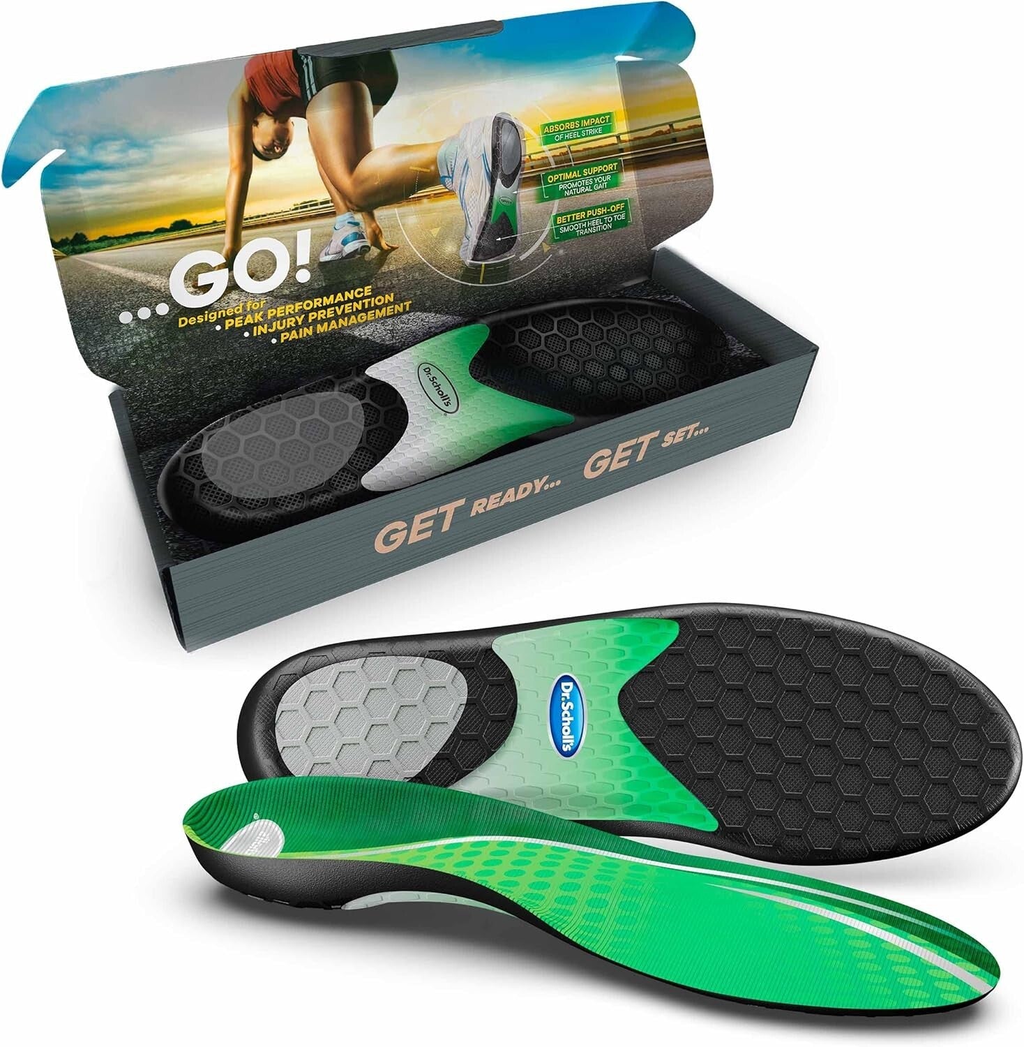 Shock-Absorbing Running Insoles for Men & Women - Prevent Plantar Fasciitis