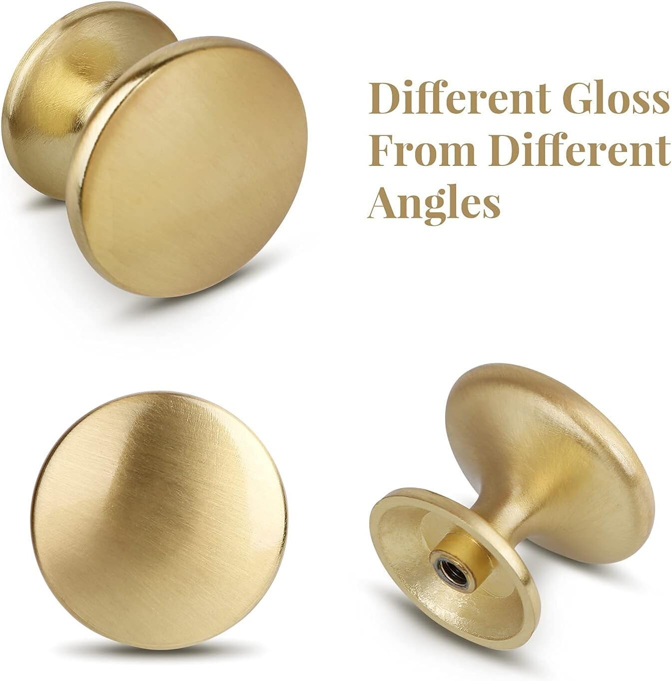 Durable Brass Cabinet Knobs, 1 Inch, 30 Pack – Easy Installation for Any Style