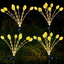 Load image into Gallery viewer, Whimsical Growing Stem Solar Easter Lights - 4 Pack with Stainless Steel Stakes