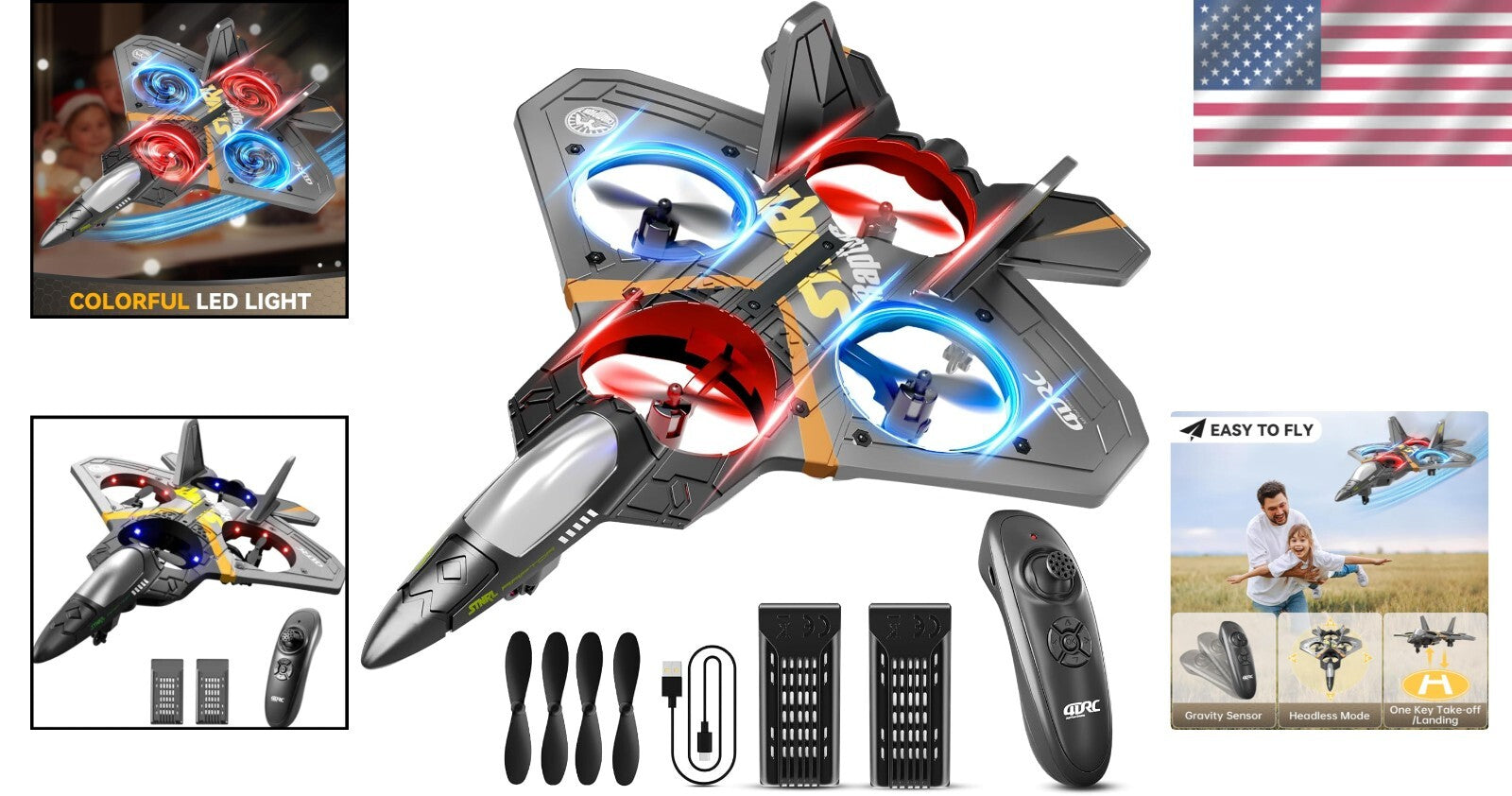 Durable V17 Remote Control Airplane - Aerial Stunts & Easy Controls for All Ages