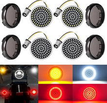 Load image into Gallery viewer, Super Bright 1157 LED Indicator Lights for Harley: Front &amp; Rear Smoke Lens Kit