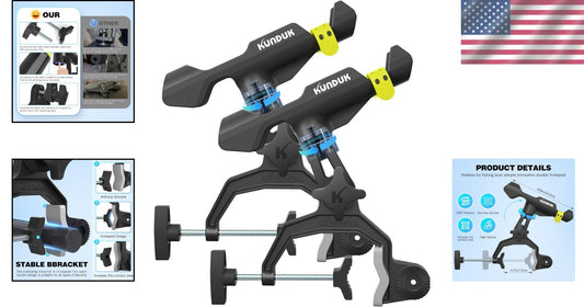 Upgraded Fishing Rod Holder with Effortless 360° Dual Rotation & Secure Grip